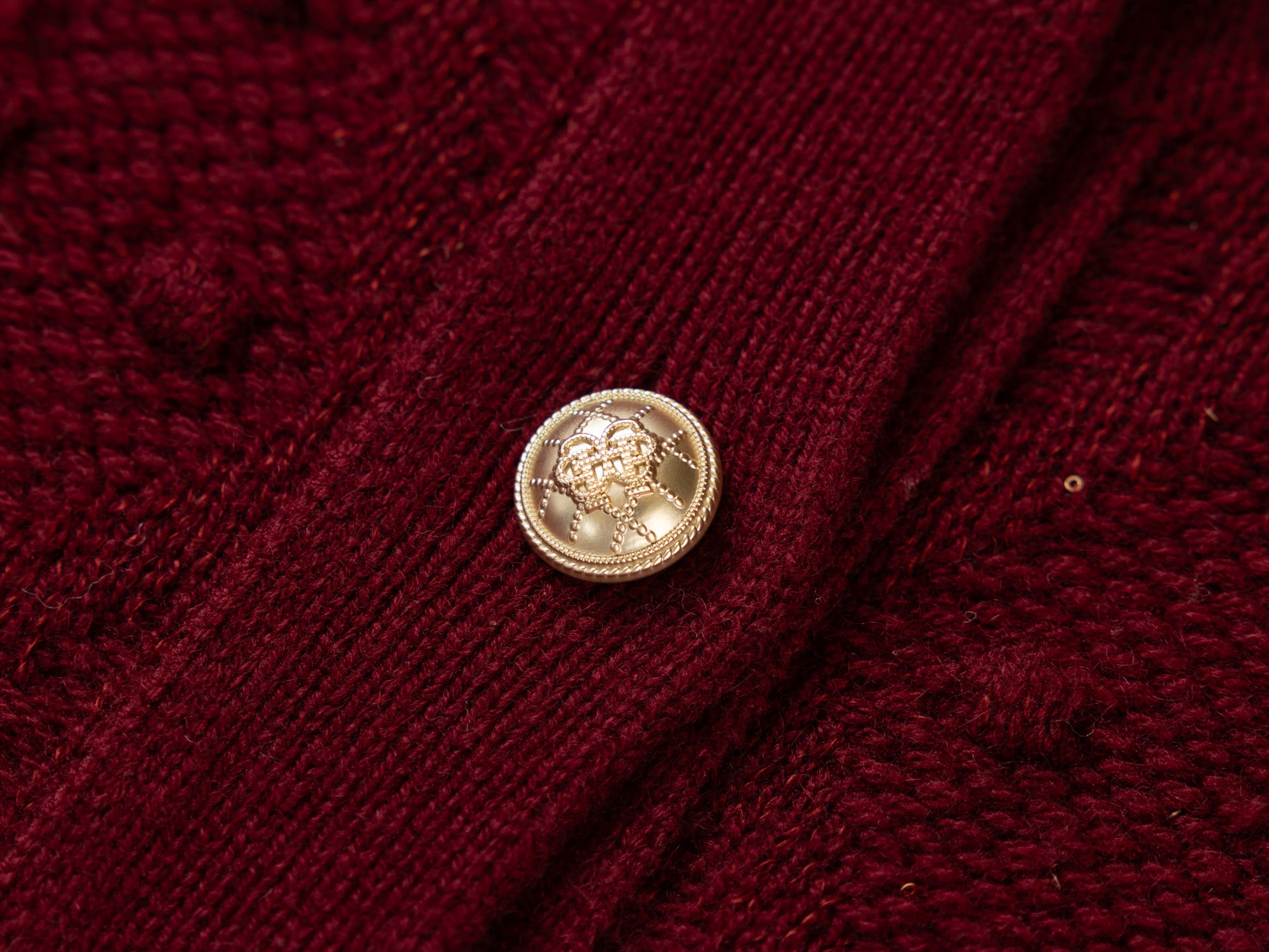 EP YAYING Red Knit Sweater