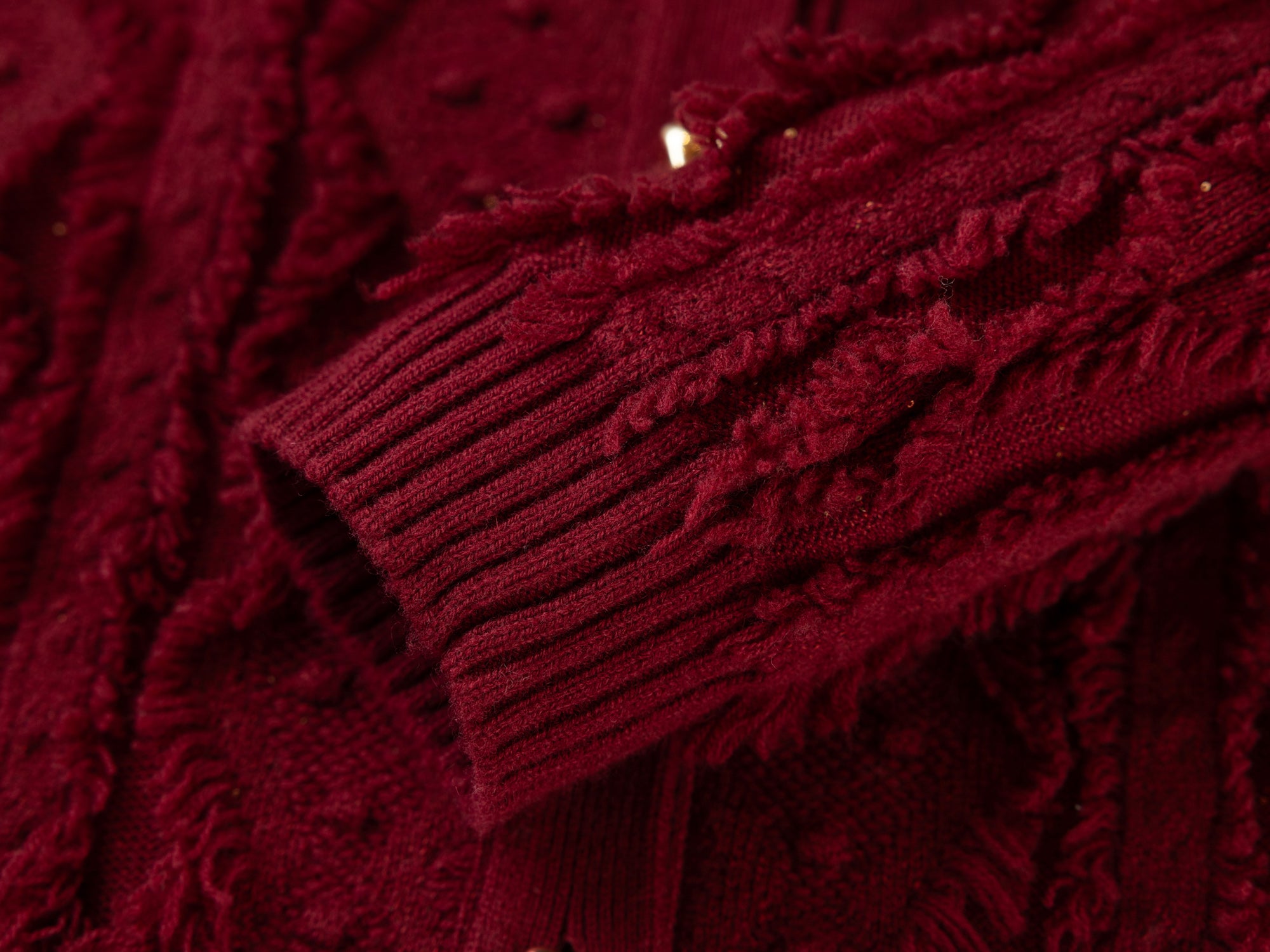 EP YAYING Red Knit Sweater