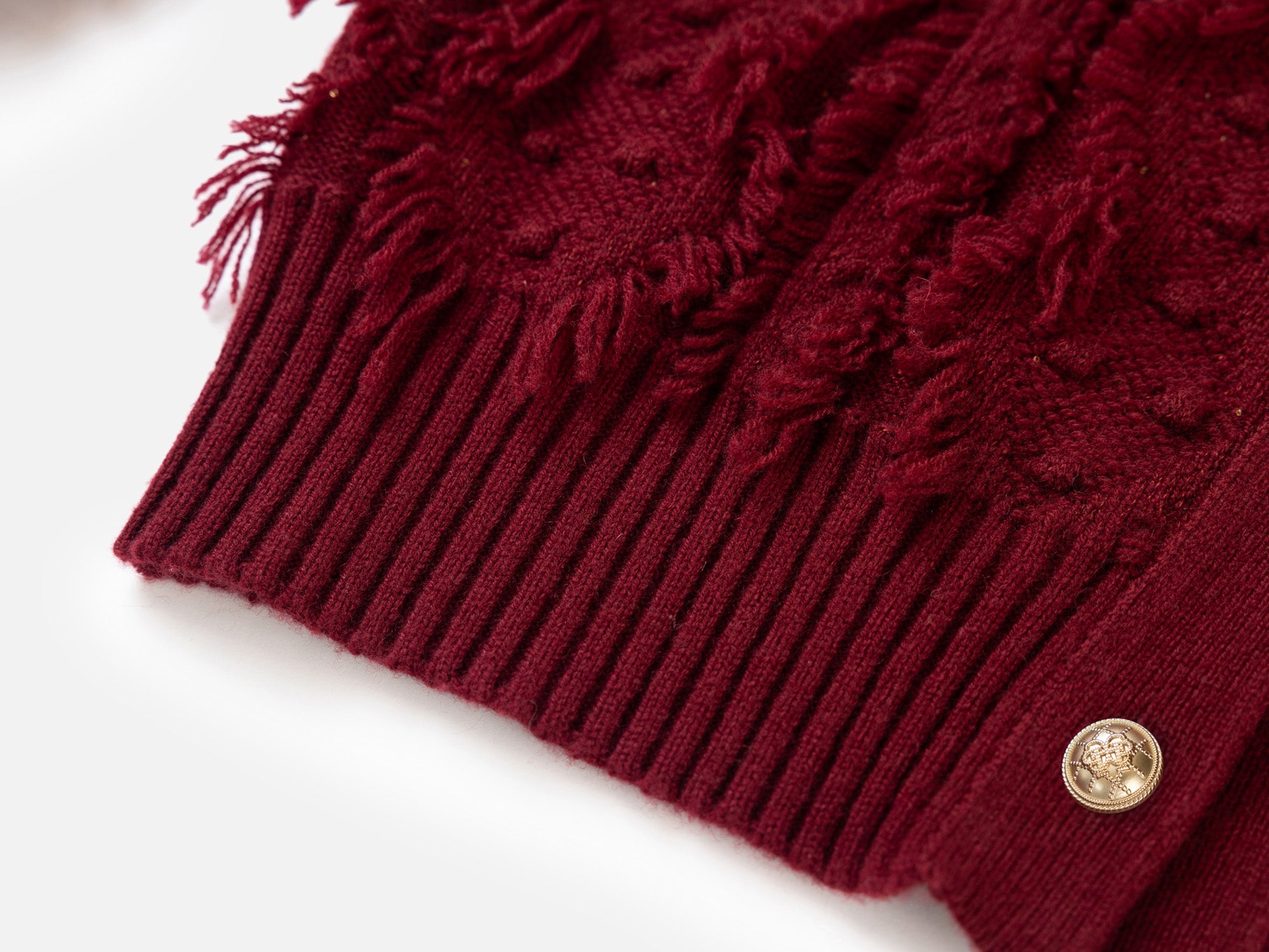 EP YAYING Red Knit Sweater
