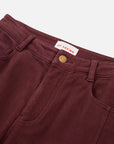 EP YAYING Burgundy Slim Fit Pants