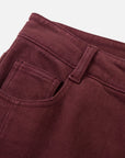 EP YAYING Burgundy Slim Fit Pants