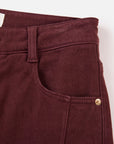 EP YAYING Burgundy Slim Fit Pants