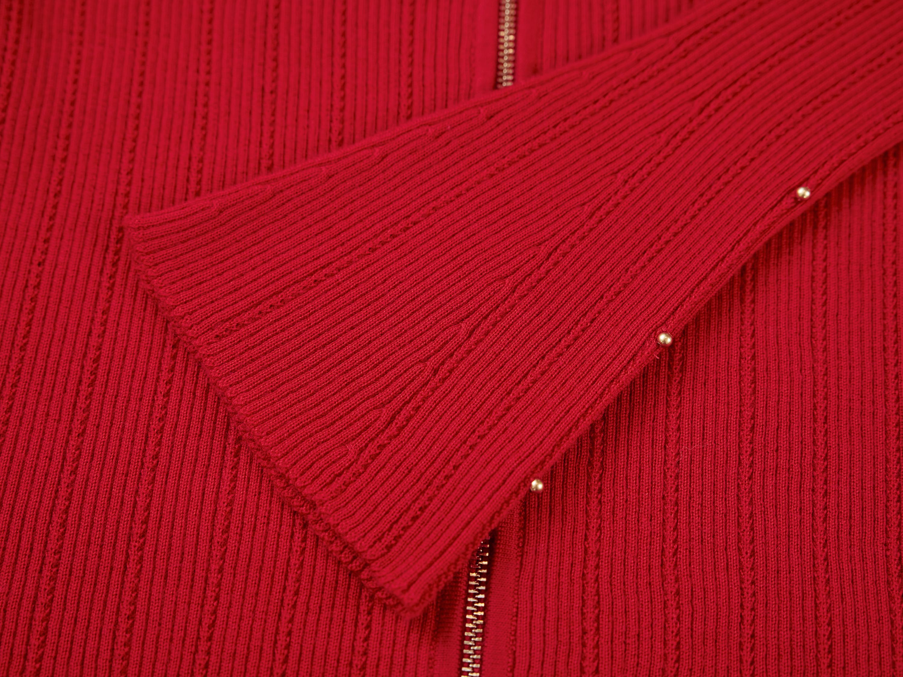 EP YAYING Red Knit Sweater