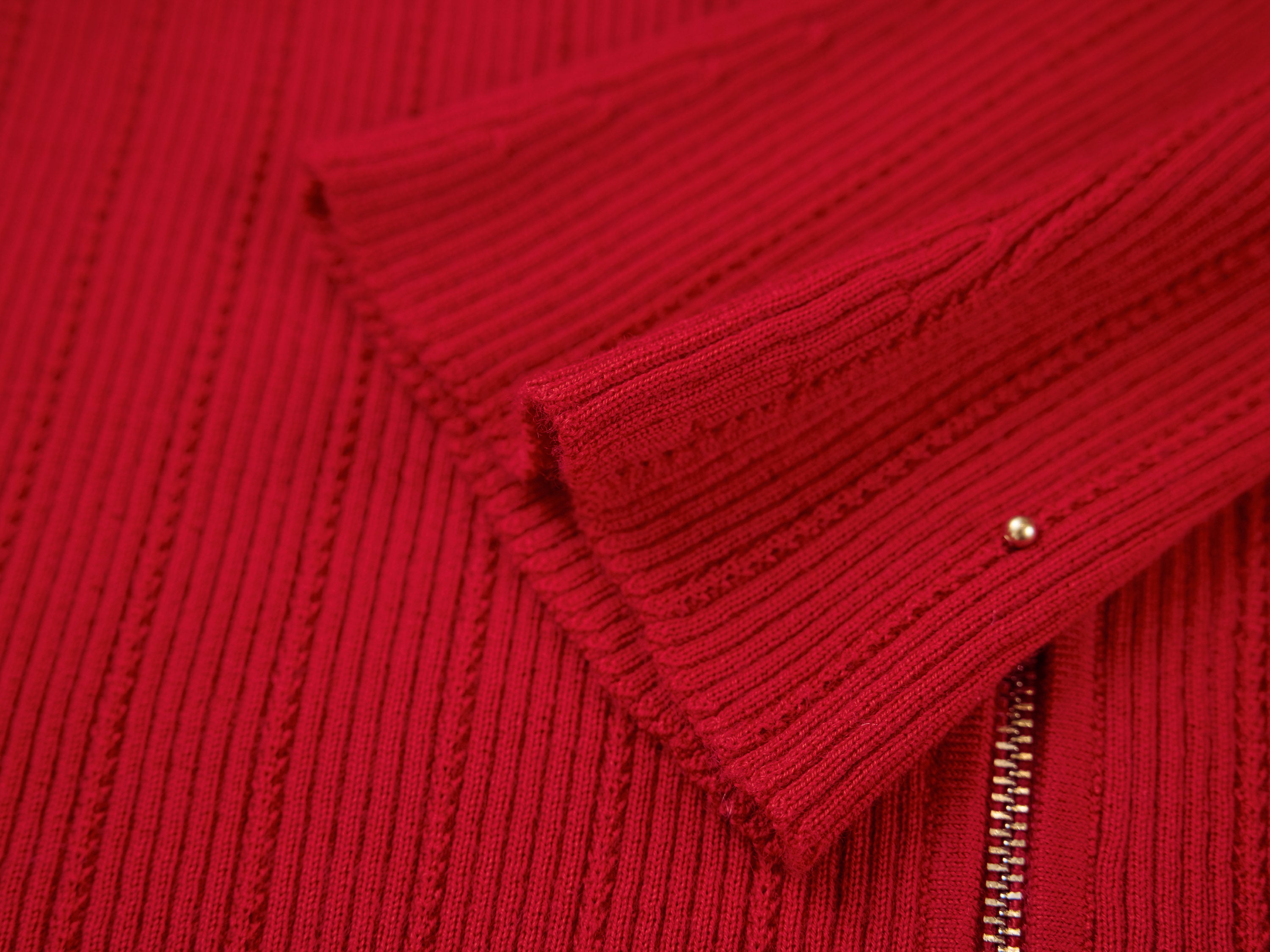 EP YAYING Red Knit Sweater