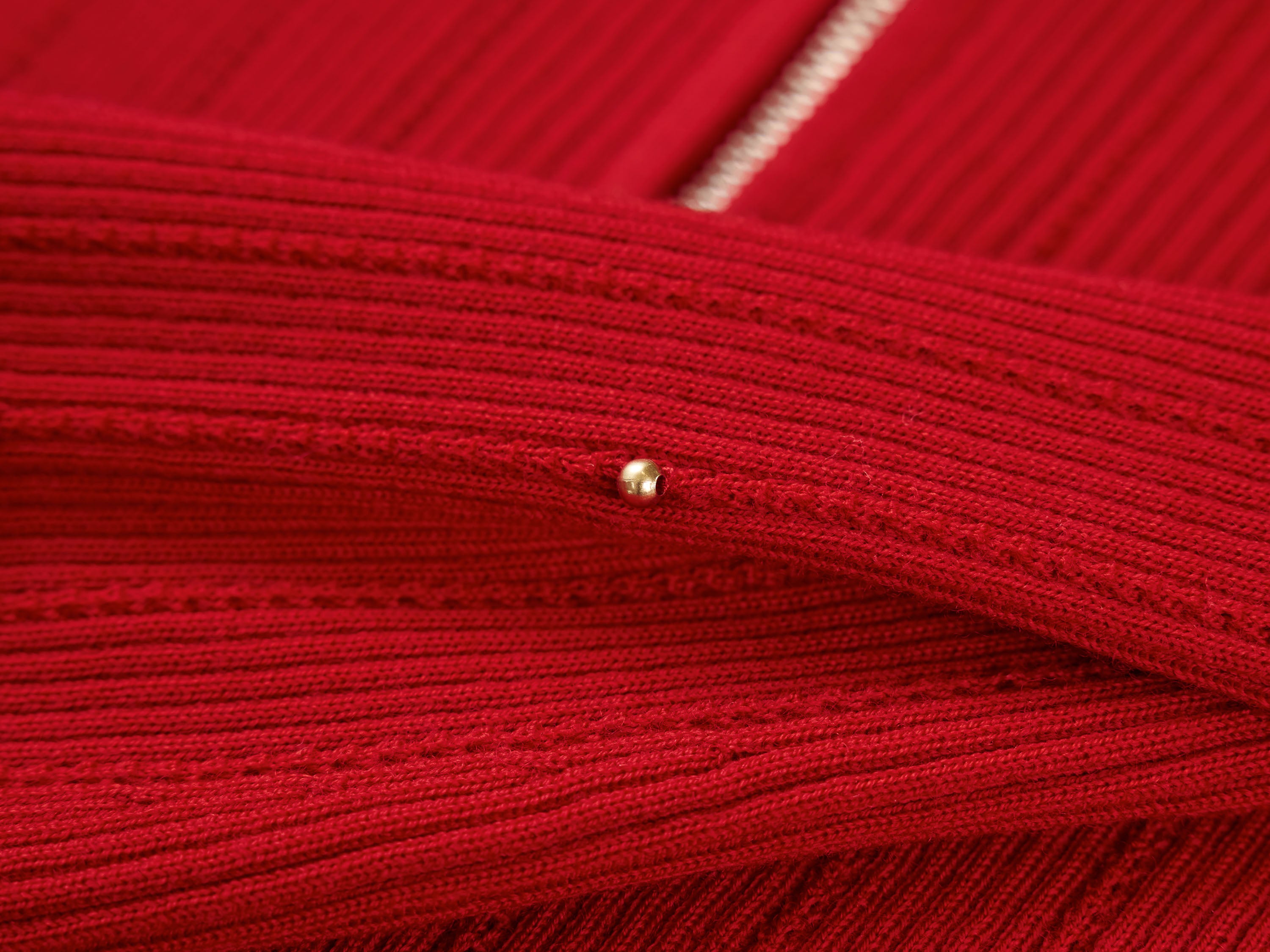 EP YAYING Red Knit Sweater