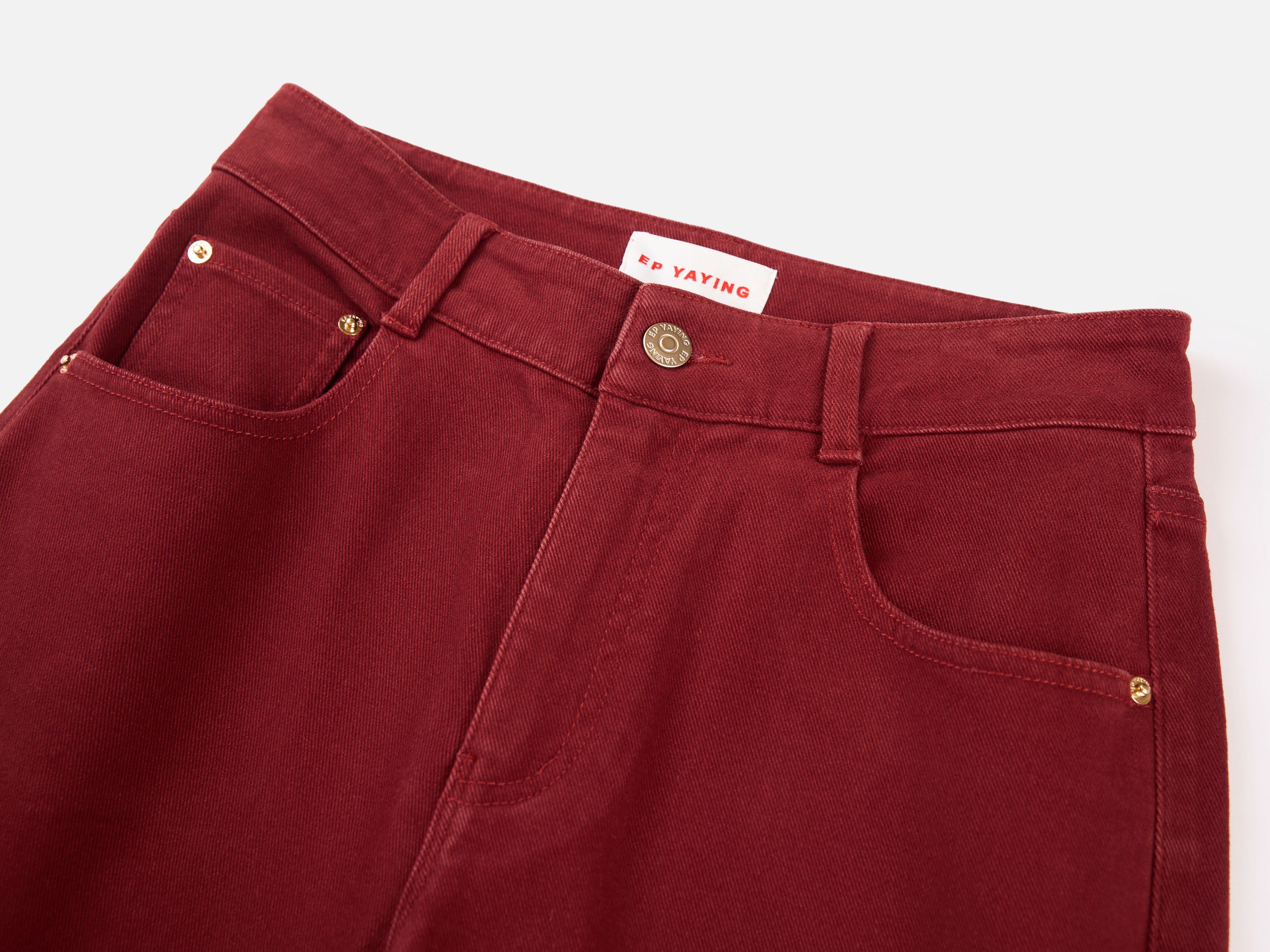 EP YAYING Red Slim Fit Pants