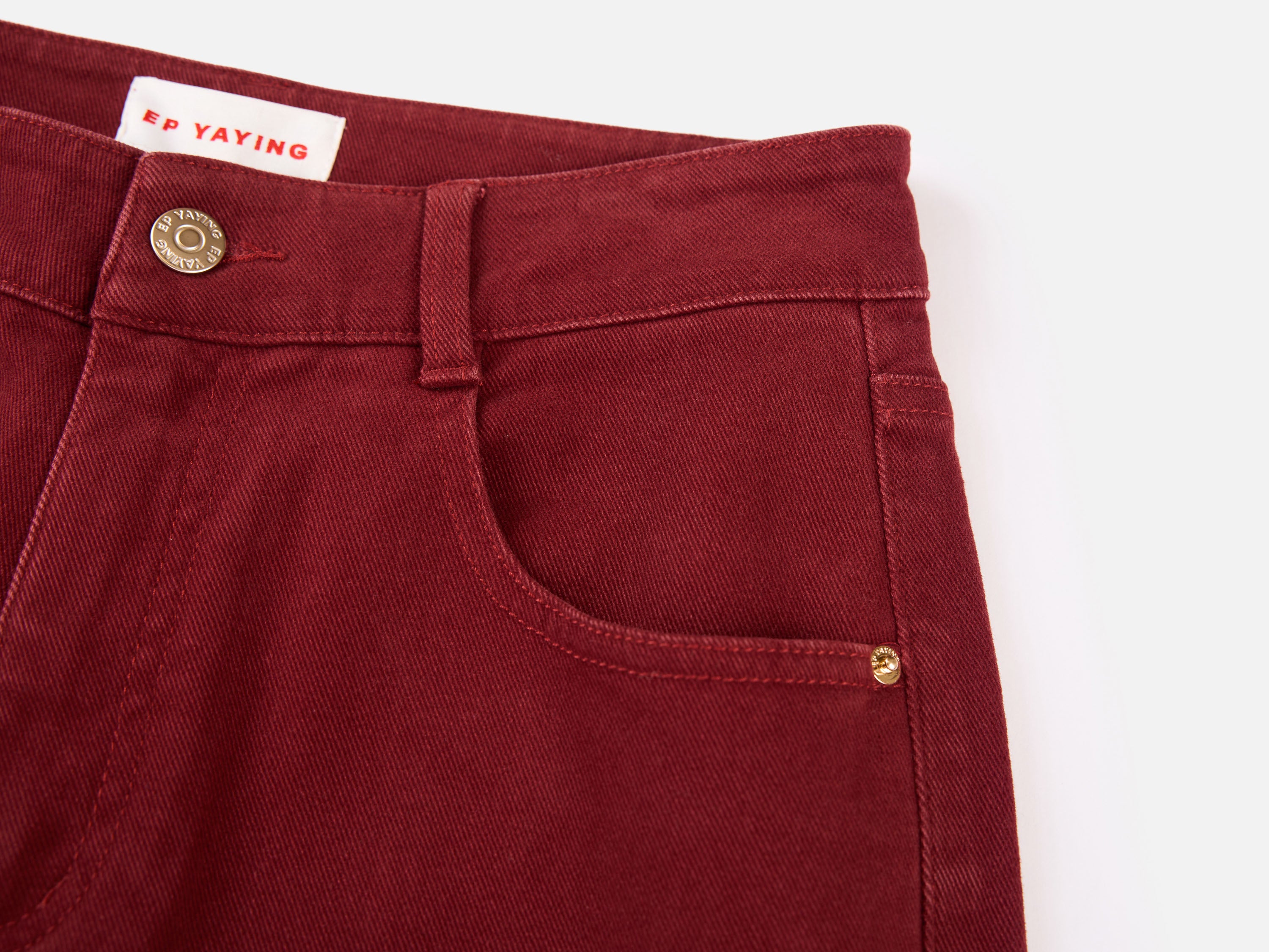 EP YAYING Red Slim Fit Pants