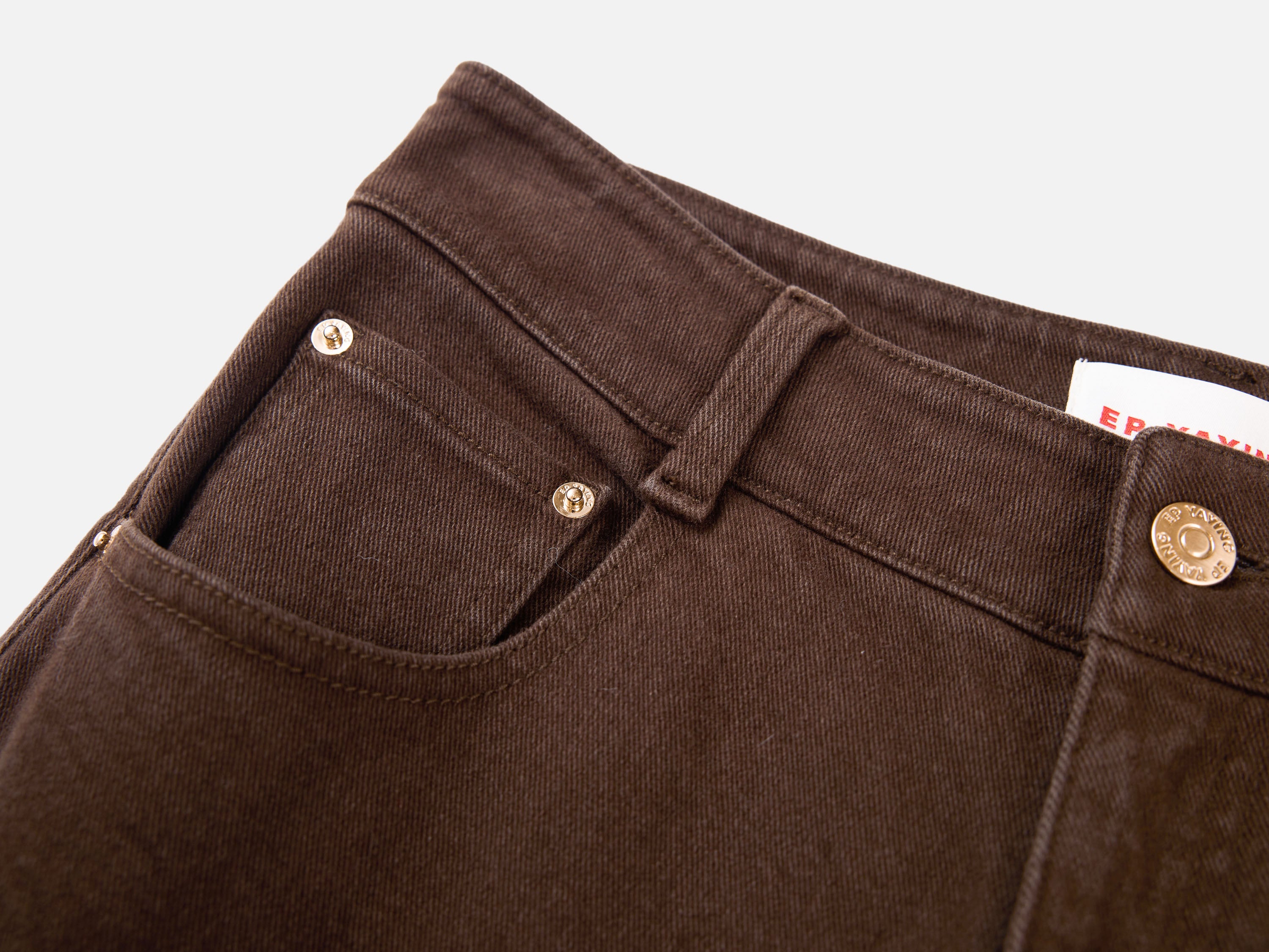 EP YAYING Brown Straight Leg Pants
