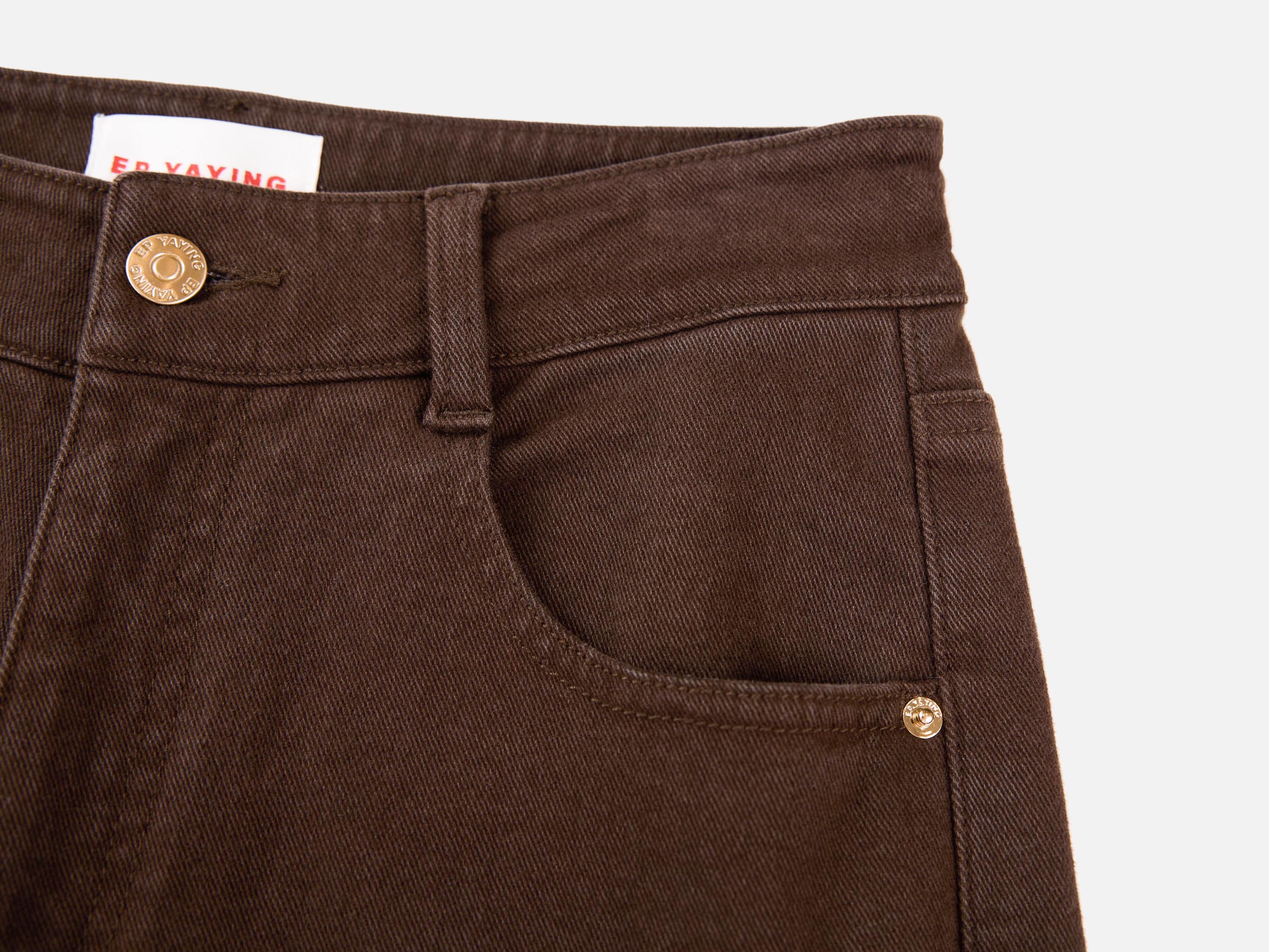 EP YAYING Brown Straight Leg Pants
