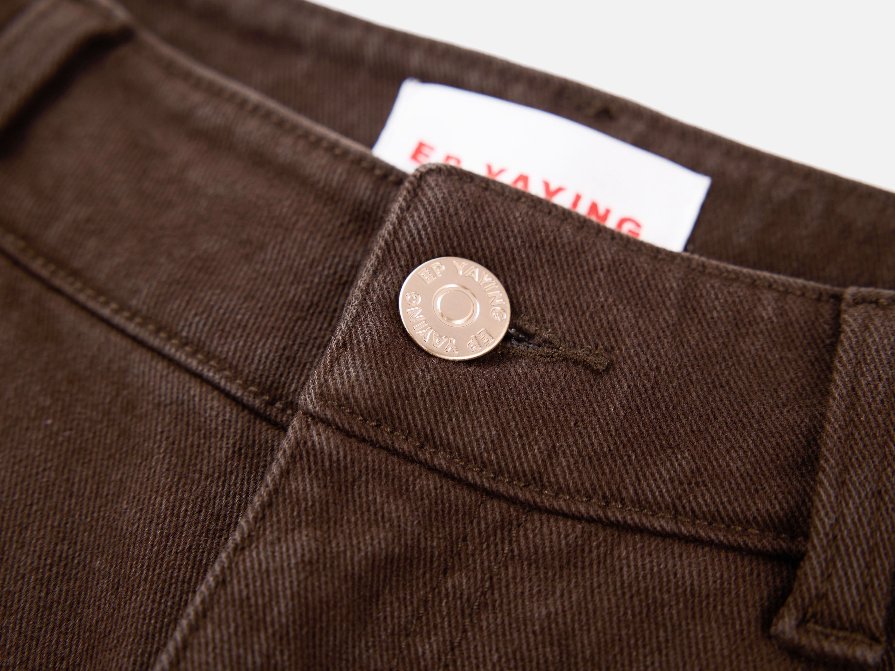 EP YAYING Brown Straight Leg Pants
