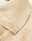 EP YAYING Camel Wool Old-Money Relaxed Mid-Length Coat