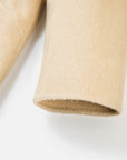 EP YAYING Camel Wool Old-Money Relaxed Mid-Length Coat