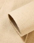EP YAYING Camel Wool Old-Money Relaxed Mid-Length Coat