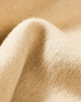 EP YAYING Camel Wool Old-Money Relaxed Mid-Length Coat