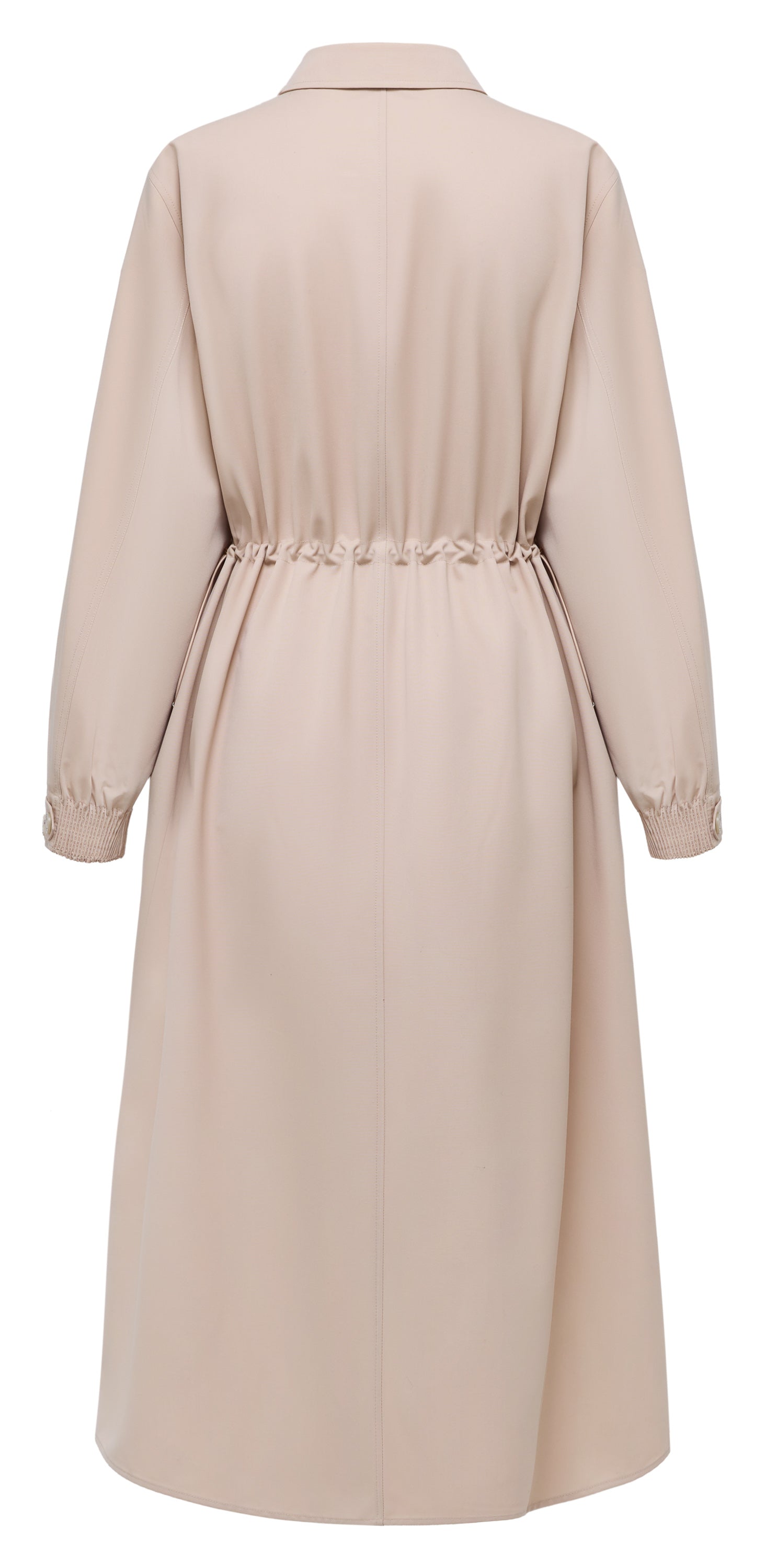 YAYING Cotton Wool Lapel Waist-Cinched Easy-Care Jacket