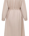 YAYING Cotton Wool Lapel Waist-Cinched Easy-Care Jacket