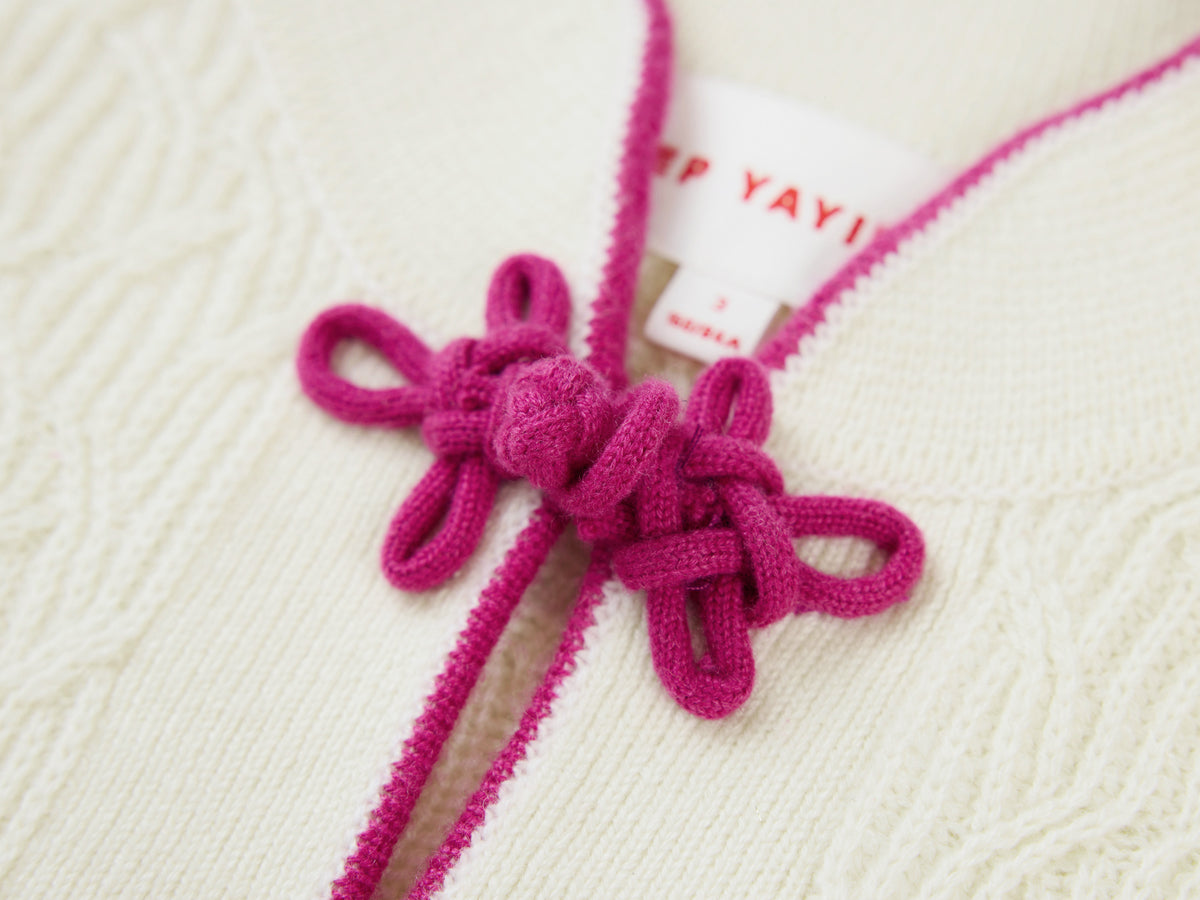 EP YAYING Red Cashmere Cardigan