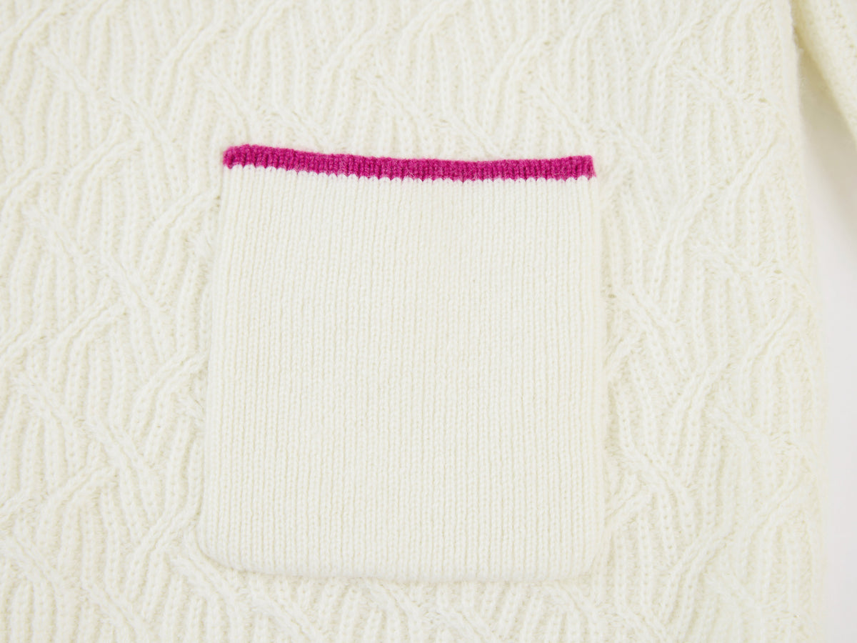 EP YAYING Red Cashmere Cardigan