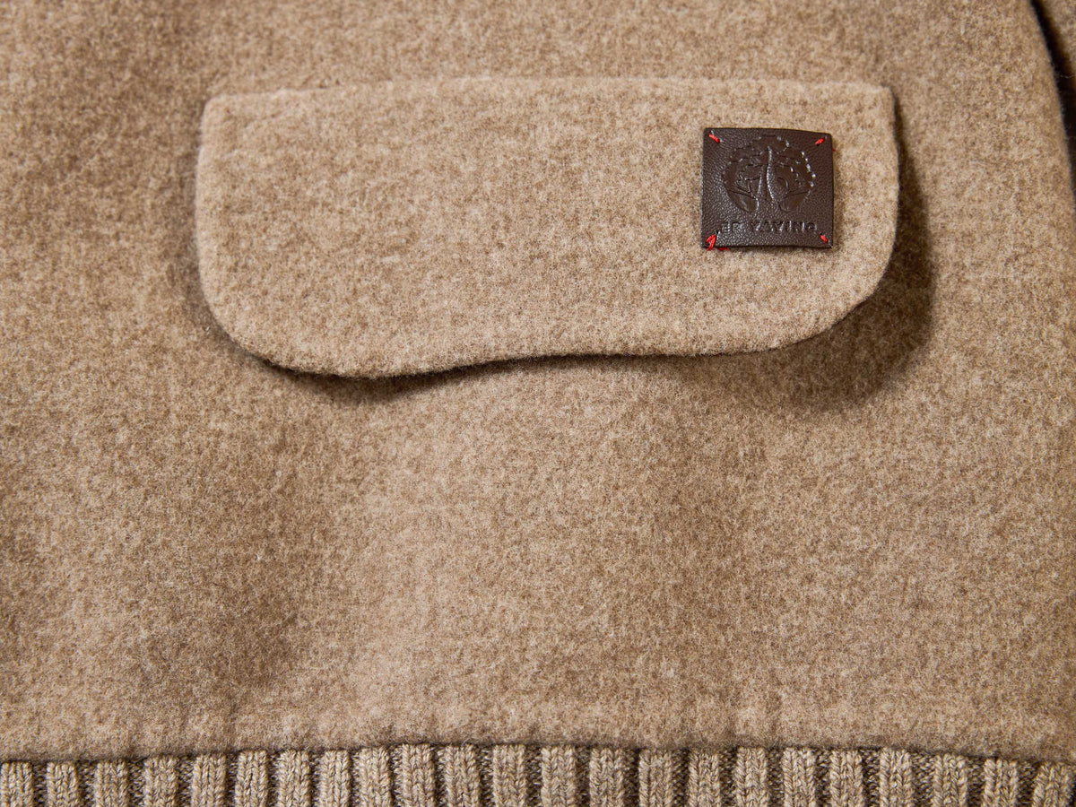 EP YAYING Silk-Wool-Cashmere Tweed Coat