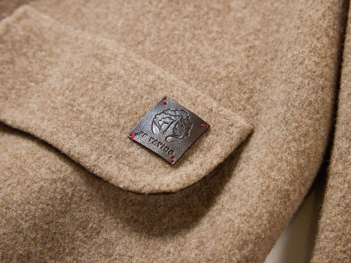 EP YAYING Silk-Wool-Cashmere Tweed Coat