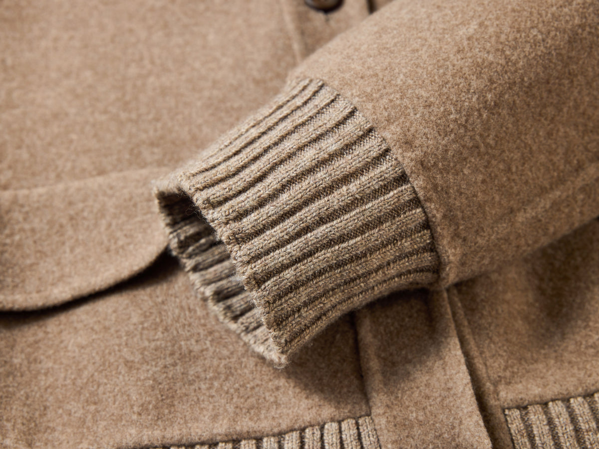 EP YAYING Silk-Wool-Cashmere Tweed Coat