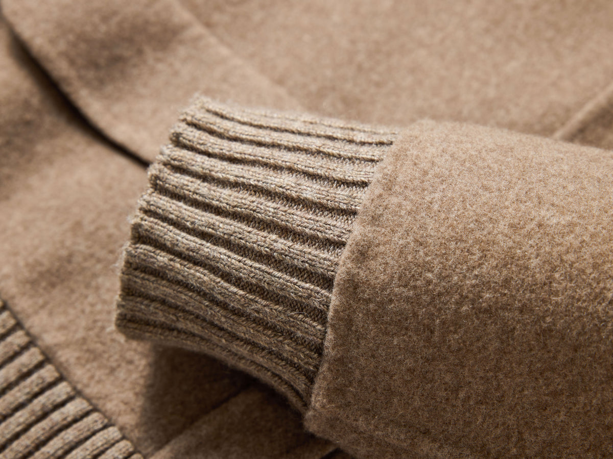 EP YAYING Silk-Wool-Cashmere Tweed Coat