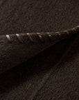 EP YAYING Silk-Wool Waisted Brown Tweed Mid-Length Coat