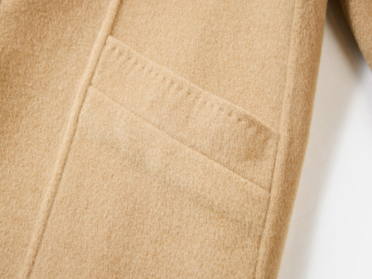 EP YAYING Alashan Cashmere Double-Face Stand-Collar Coat
