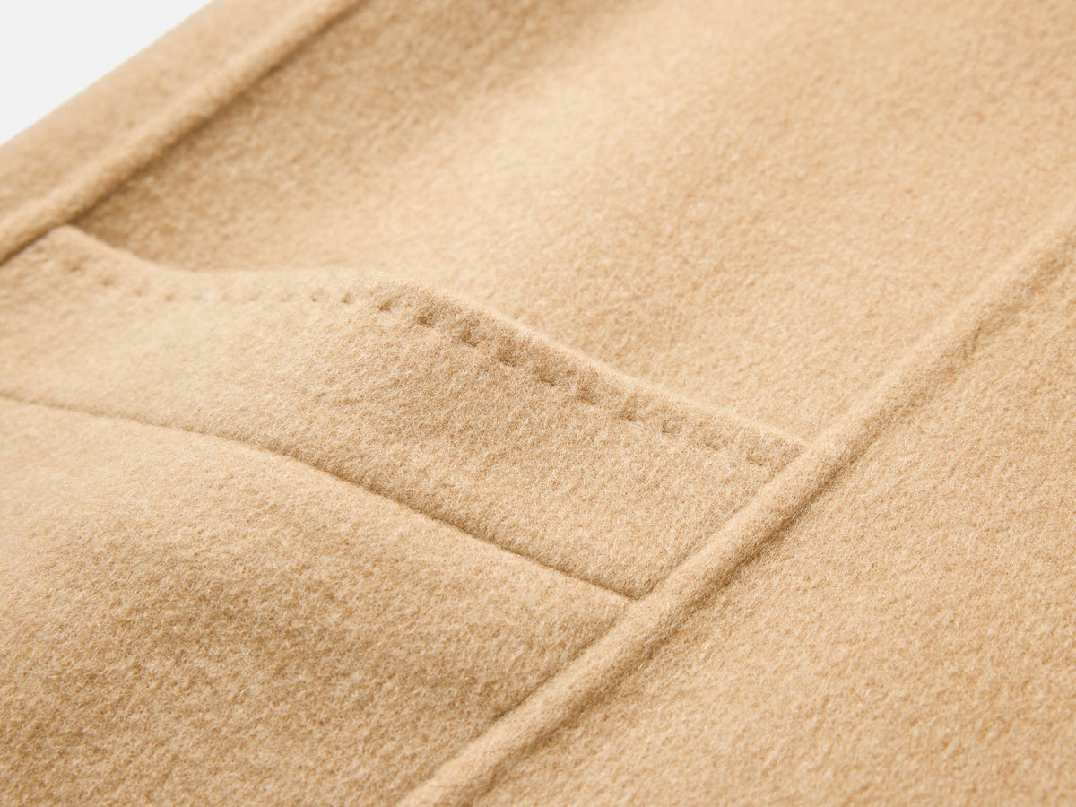 EP YAYING Alashan Cashmere Double-Face Stand-Collar Coat