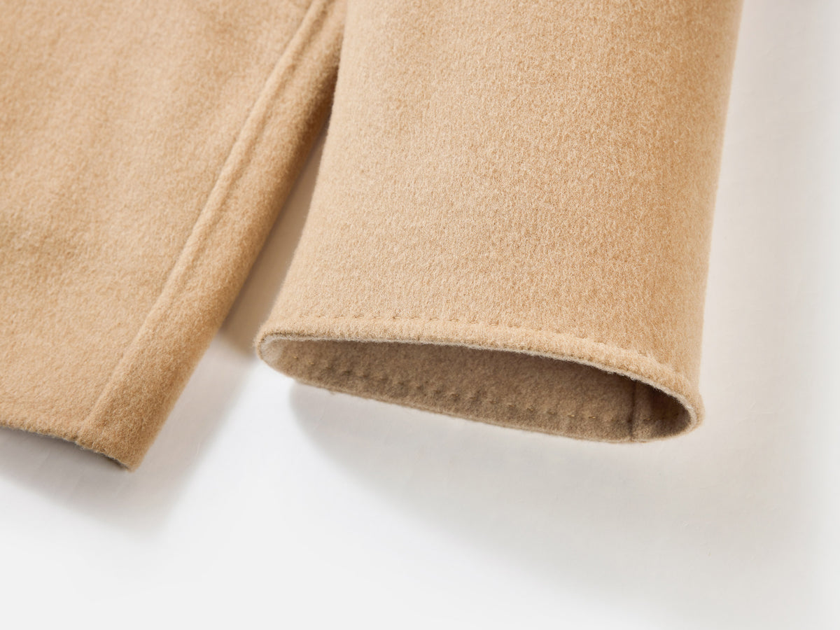 EP YAYING Alashan Cashmere Double-Face Stand-Collar Coat