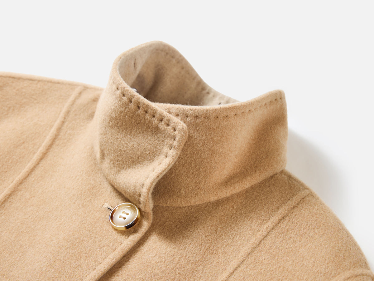EP YAYING Alashan Cashmere Double-Face Stand-Collar Coat