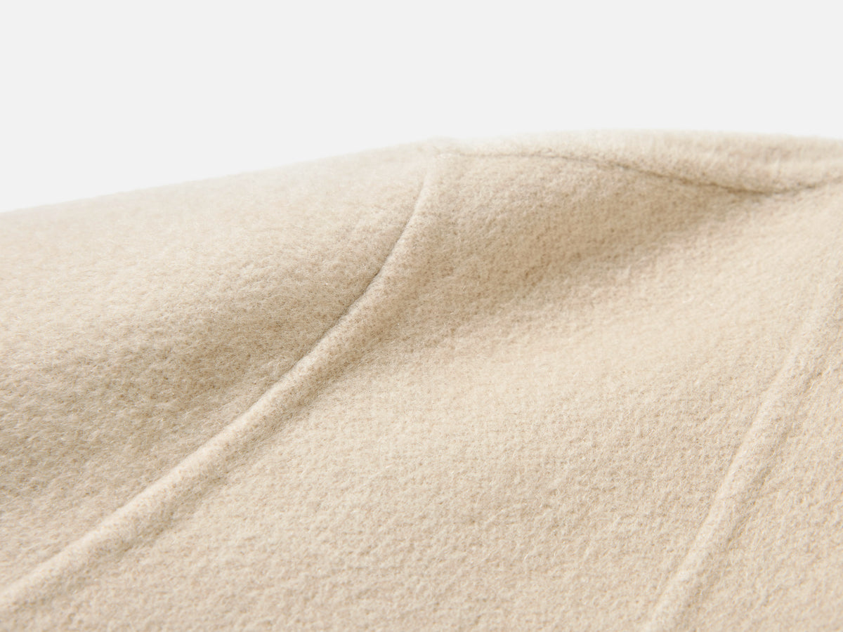 EP YAYING Alashan Cashmere Double-Face Stand-Collar Coat