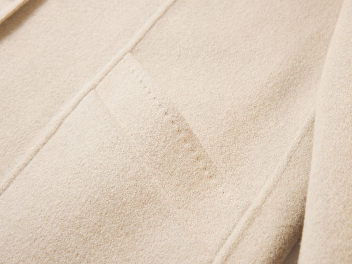 EP YAYING Alashan Cashmere Double-Face Stand-Collar Coat
