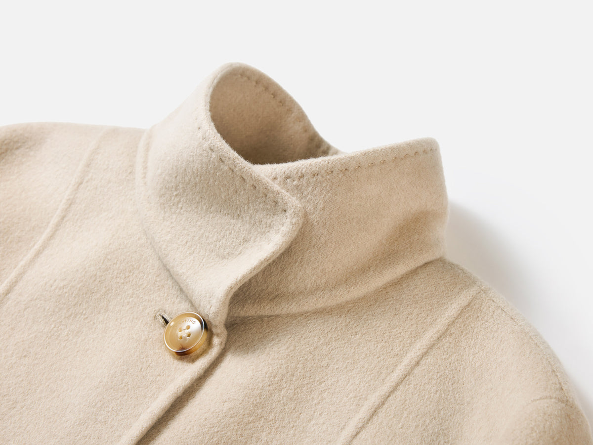 EP YAYING Alashan Cashmere Double-Face Stand-Collar Coat
