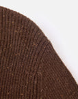 EP YAYING Brown Long Sleeve Knit Top