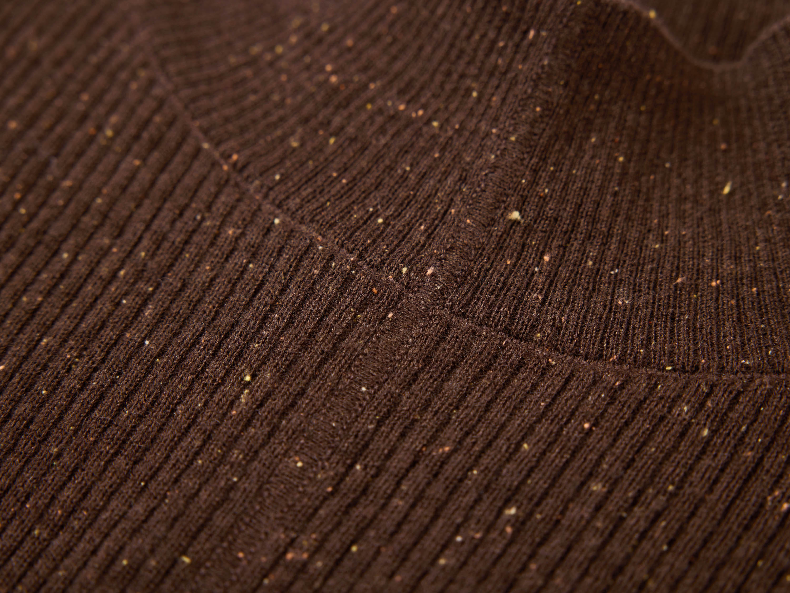 EP YAYING Brown Long Sleeve Knit Top