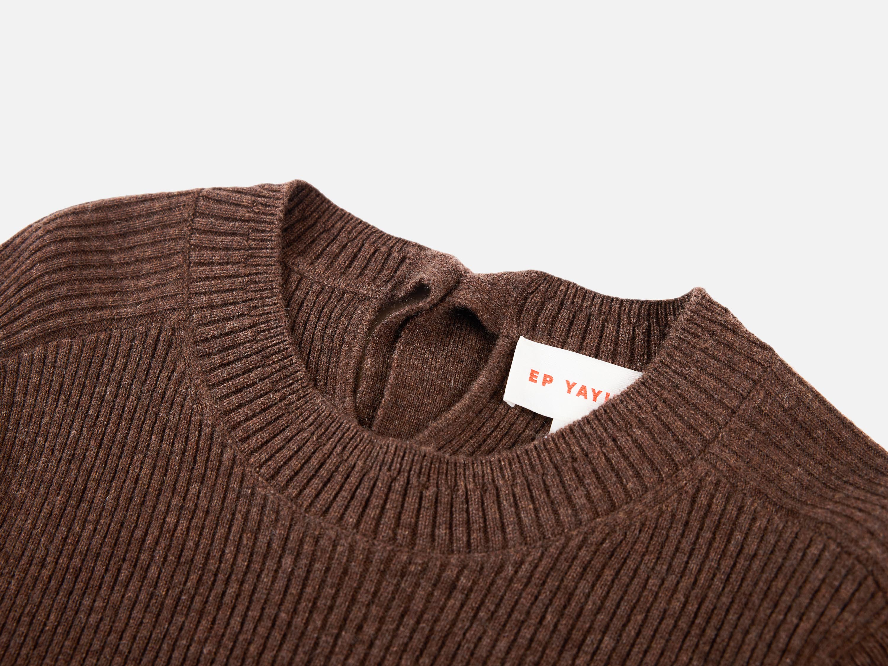 EP YAYING Brown Knit Dress
