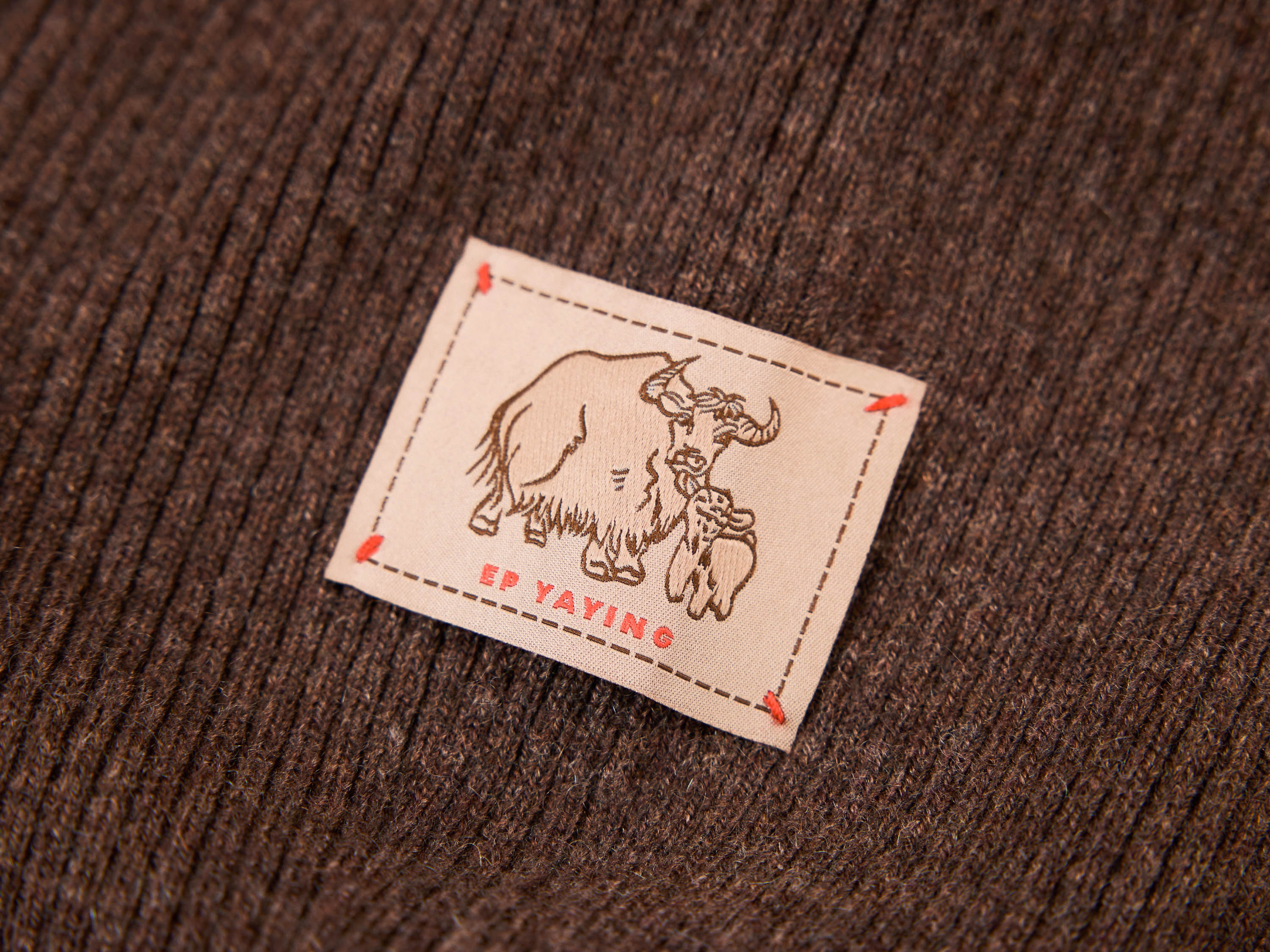 EP YAYING Brown Knit Dress