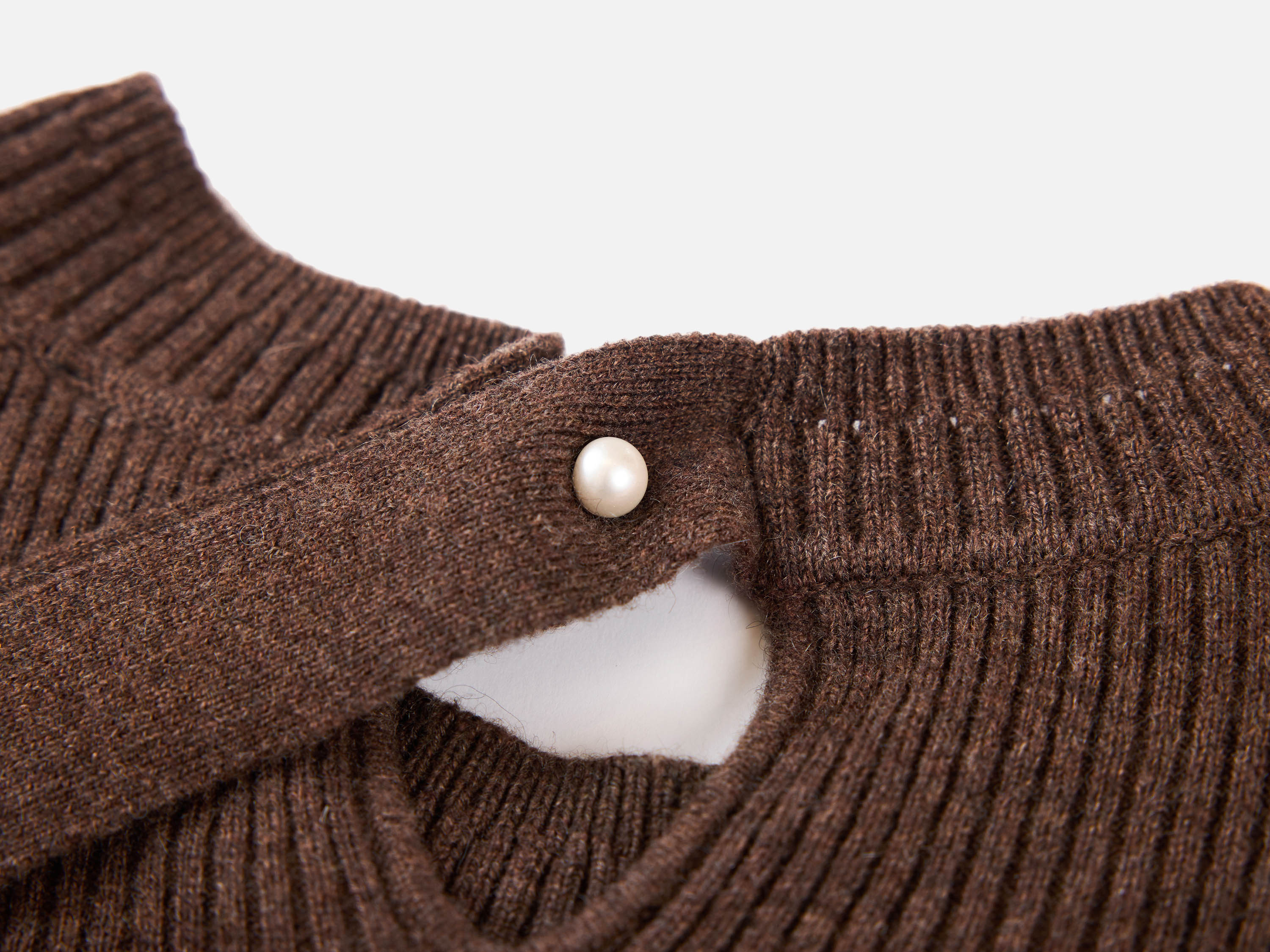 EP YAYING Brown Knit Dress