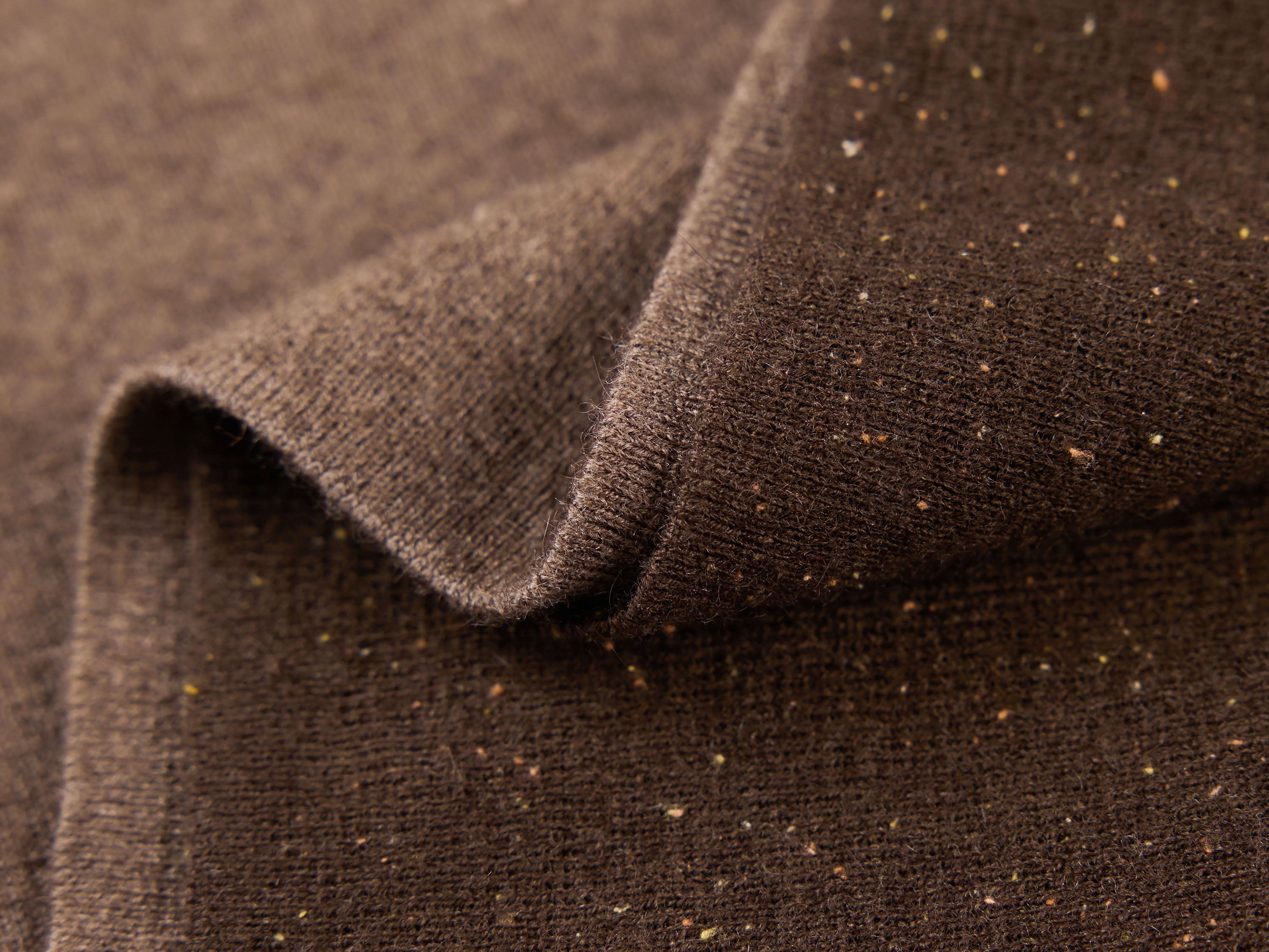 EP YAYING Brown Turtleneck Knit Top