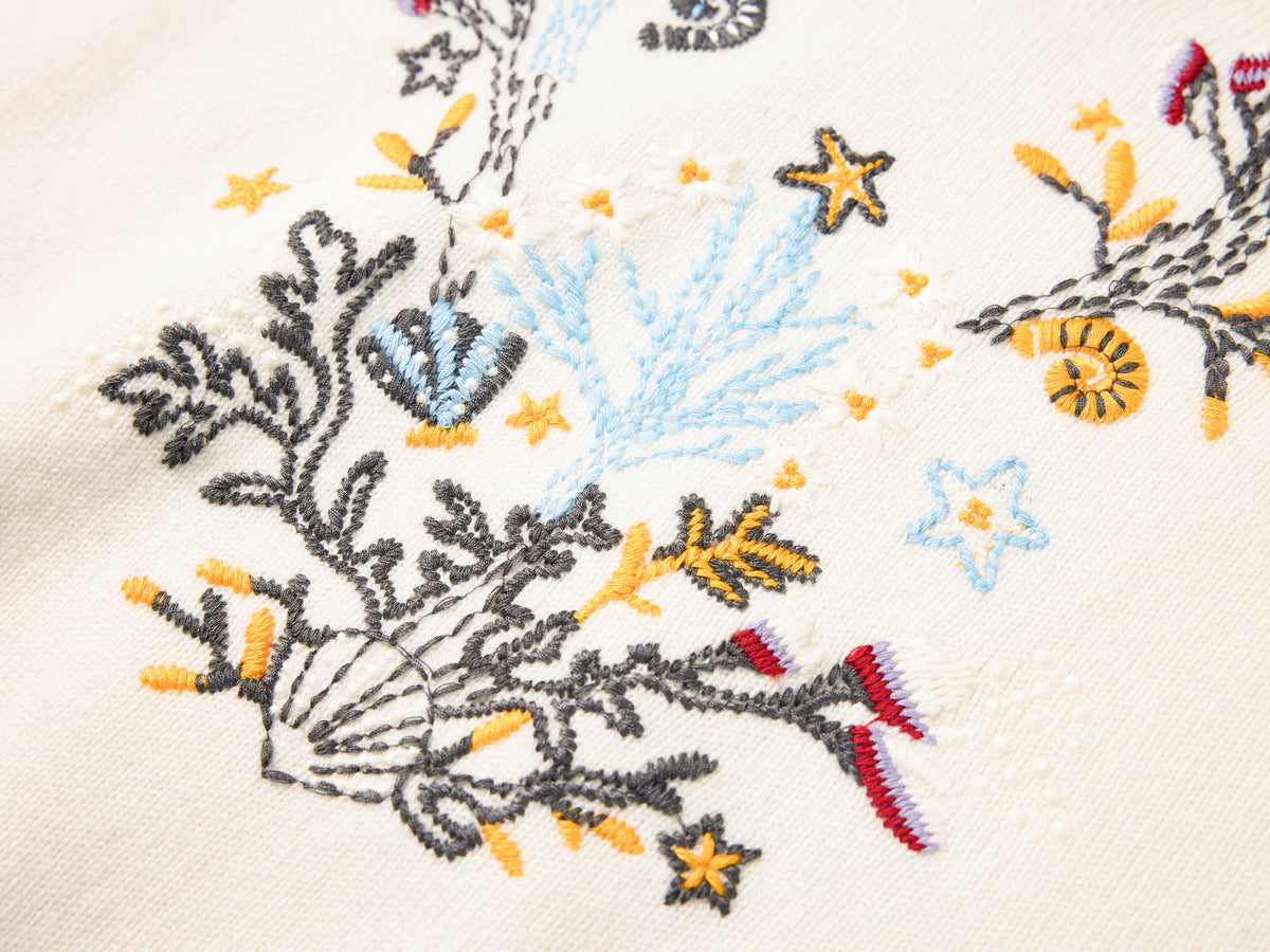 YAYING Embroidered Wool-Cashmere V-Neck Sweater Vest