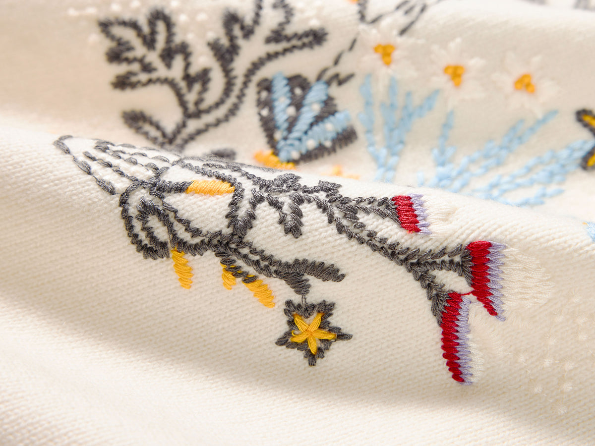 YAYING Embroidered Wool-Cashmere V-Neck Sweater Vest