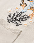 YAYING Embroidered Wool-Cashmere Round-Neck Knit Cardigan