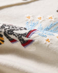 YAYING Embroidered Wool-Cashmere Round-Neck Knit Cardigan