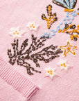 YAYING Embroidered Wool-Cashmere Round-Neck Knit Cardigan