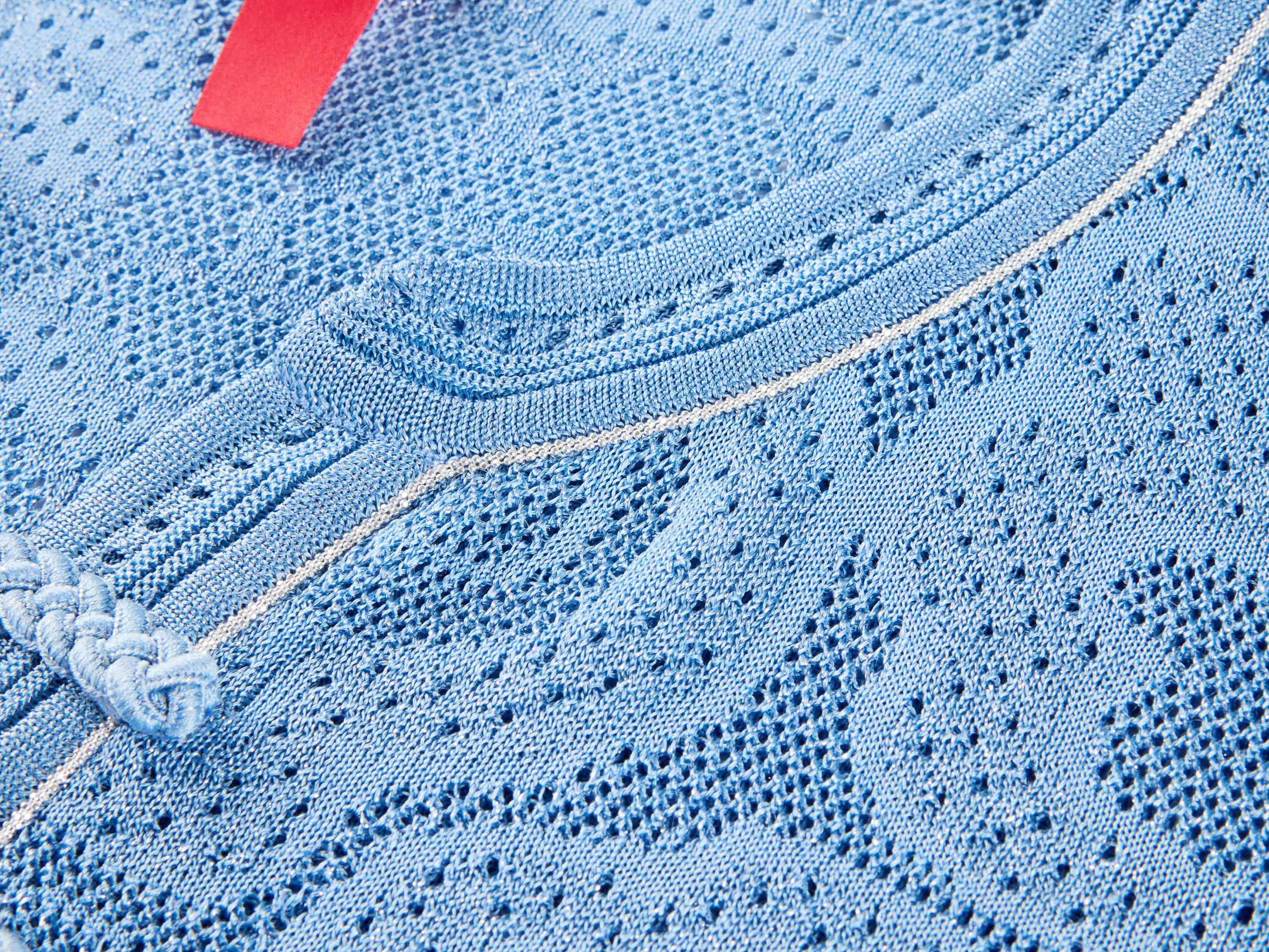 YAYING Blue Lace Knit Top