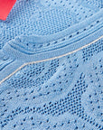 YAYING Blue Lace Knit Top