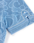 YAYING Blue Lace Knit Top