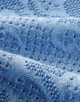 YAYING Blue Lace Knit Top