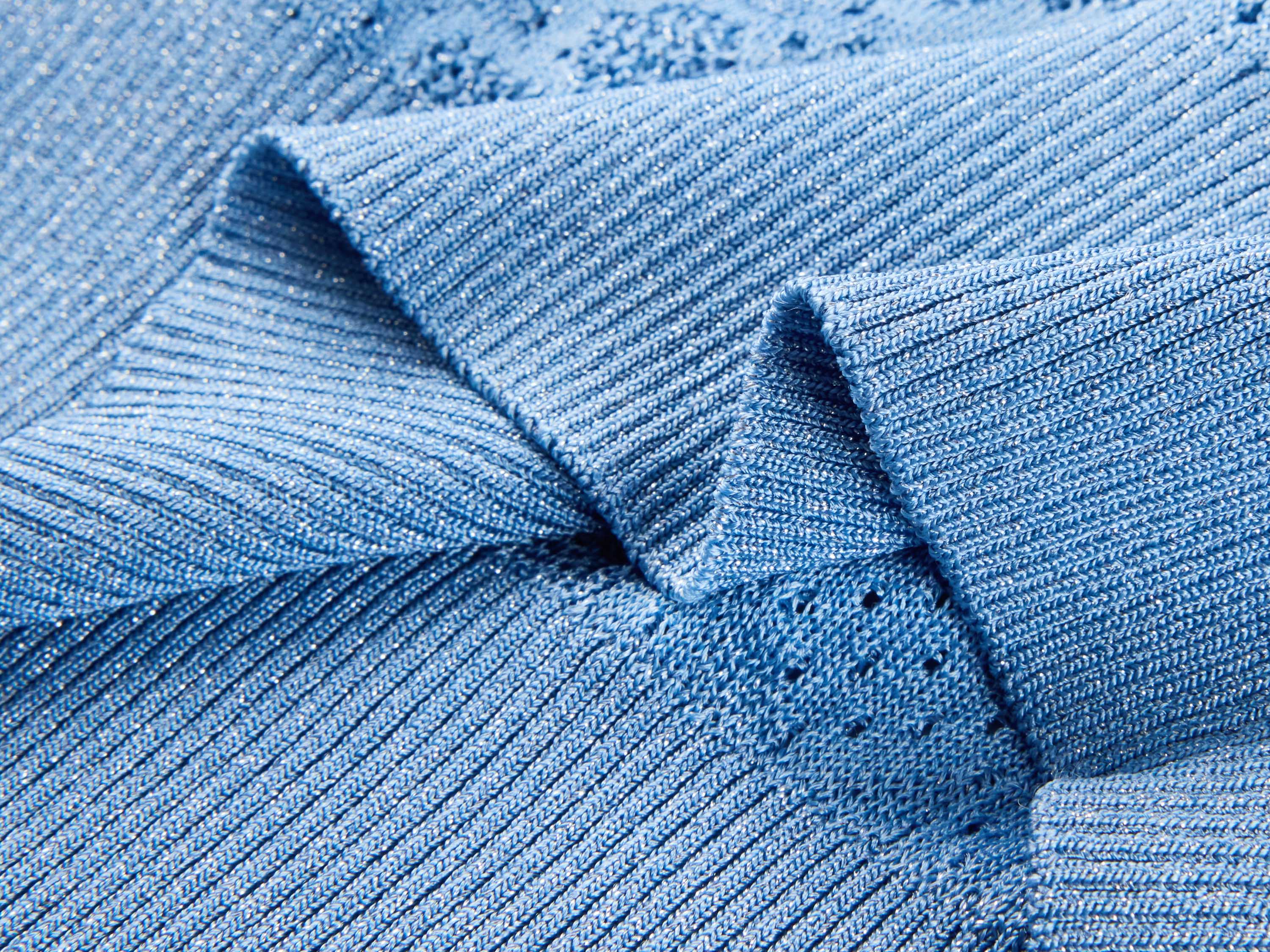 YAYING Blue Lace Knit Top